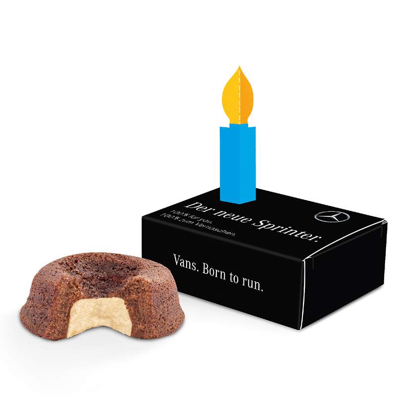 Ju-1061 Minikuchen in der Gratulationsbox