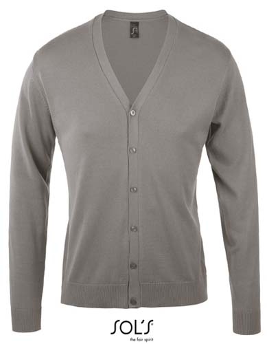 L-L418 Golden Men V-Neck Knitted Cardigan