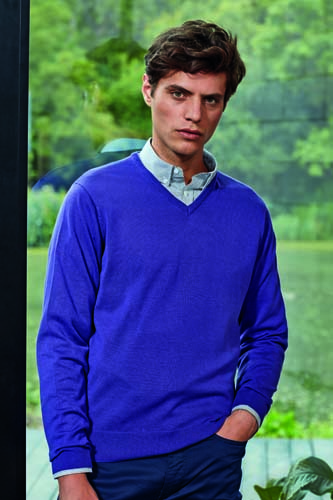 L-PW694 Men`s V-Neck Knitted Sweater