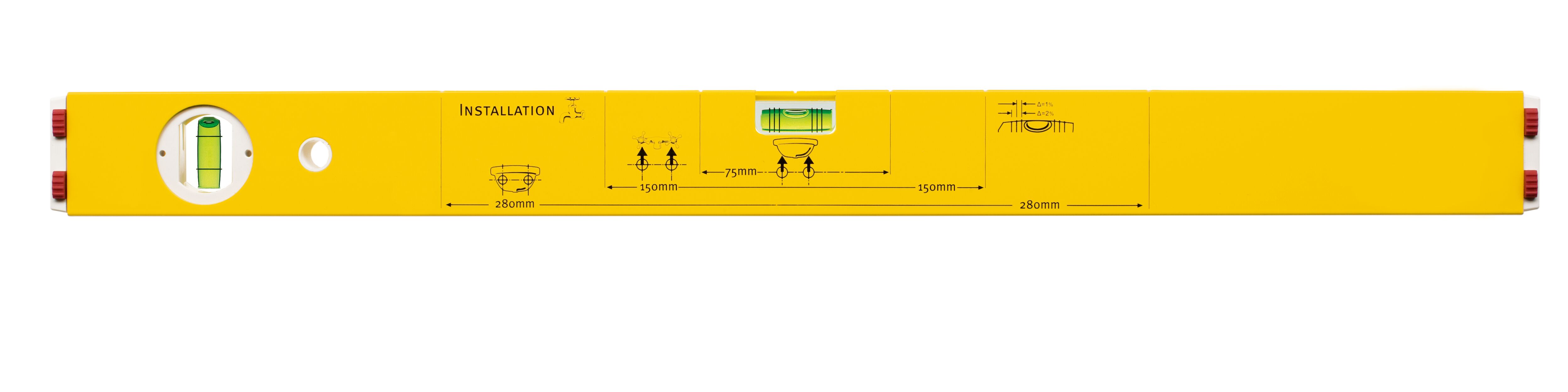 Sta-Type 80-T-63 Wasserwaage gelb