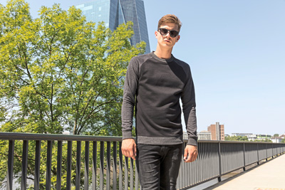 L-BY076 Raglan Crewneck