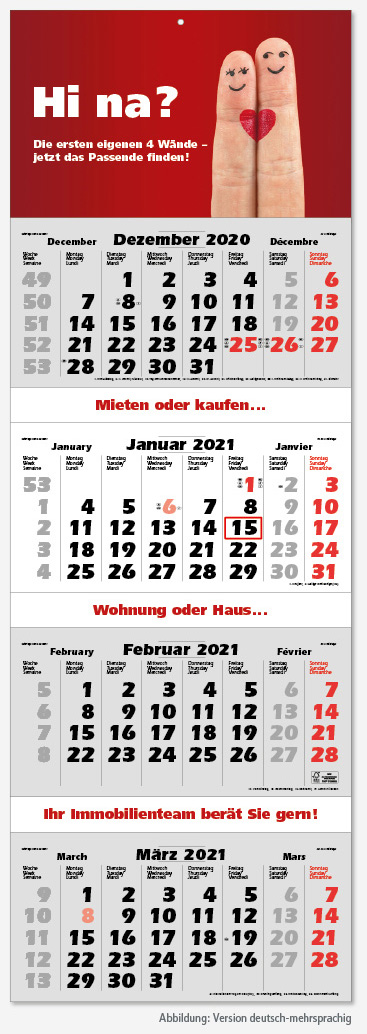 Ec-503 QUATTRO | flatbarer 4-Monats-Kalender