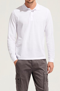 L-L03983 Unisex Long Sleeve Polycotton Polo Shirt