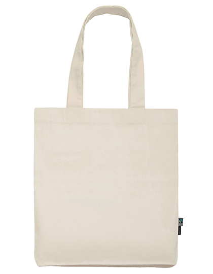 NE90003 Fairtrade-zertifizierte Bio-Baumwolltasche, natur