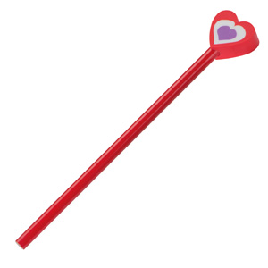 Mac-10620 Holzbleistift mit verschiedenen Radiergummiaufsätzen