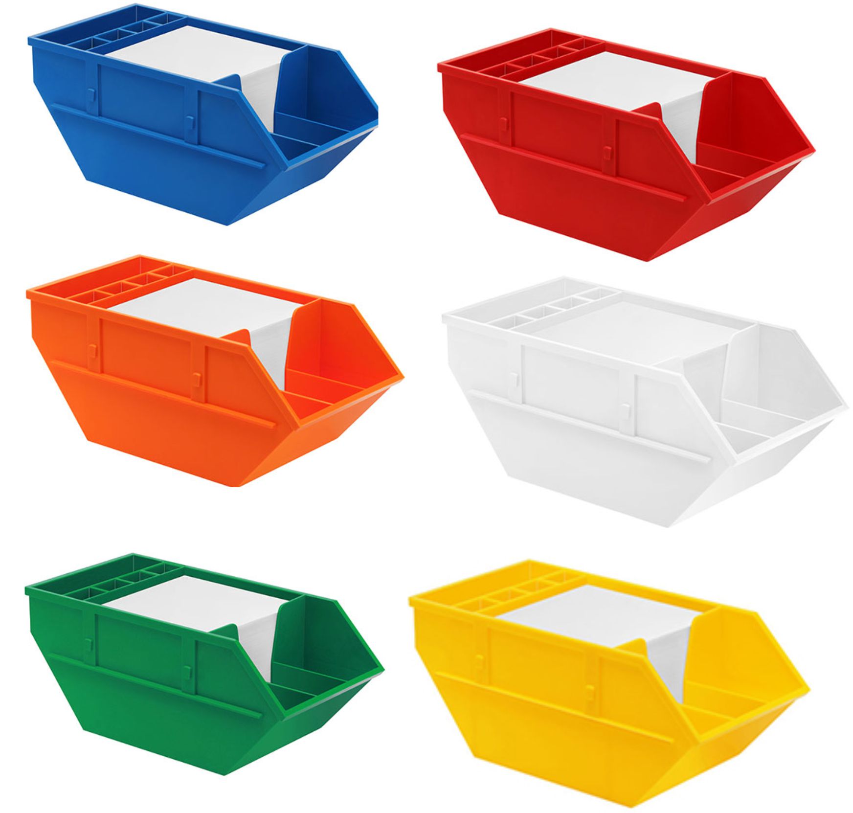 8625KPC Zettelbox "Container" mit Papierfüllung