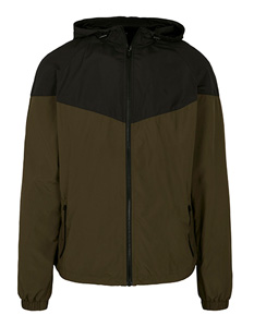 L-BY129 2-Tone Tech Windbreaker mit Kapuze