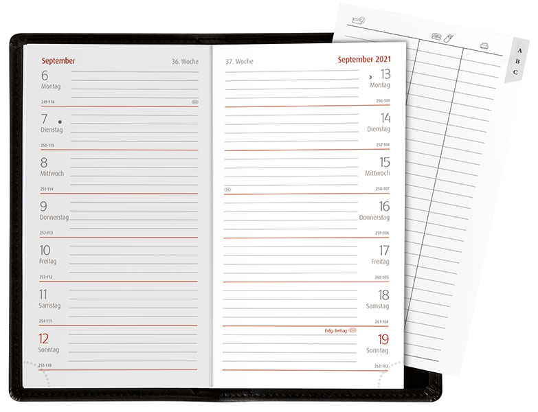 LEB-854 PVC Alpha Taschenkalender