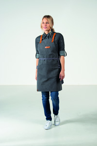 L-EX285 Latzschürze Canvas mit Zier-Label