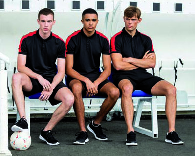 L-FH381 Adults Contrast Panel Polo