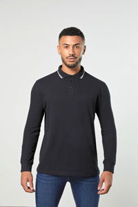 L-JP103 Long Sleeve Tipped 100 Polo