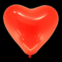 H75 Herzballon mit Siebdruck