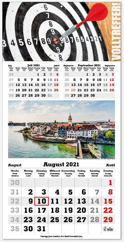 Ec-385 CLASSIC-BILDERPLANER 3 Monatskalender