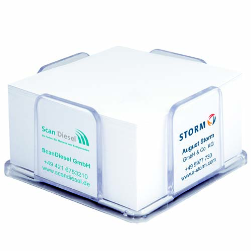 Mar-1085 Zettelspeicher Kunststoff 104 x 104 x 58 mm