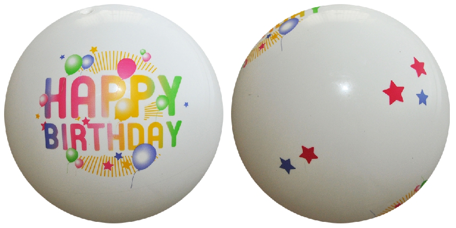 Ri-8502031 Freizeitball "HAPPY BIRTHDAY" 8,5" (Ø 22cm) mit Ventil