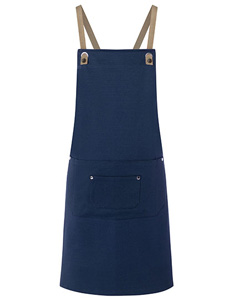 L-KY120 Latzschürze Urban-Nature mit Kreuzbändern und großer Tasche