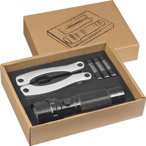 Mac-83062 Set aus Taschenlampe und Multitool