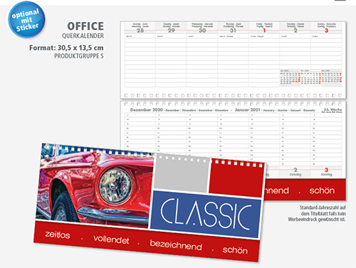 Ec-139 OFFICE Ouerkalender