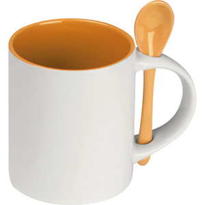 Mac-83454 Tasse aus Keramik mit Löffel, 300ml
