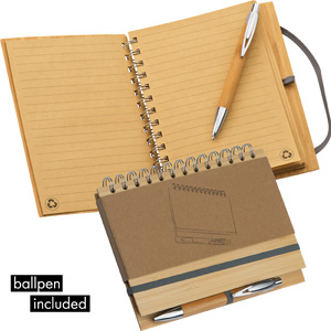 Mac-28909 Notizbuch mit Bambuscover