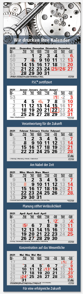 Ec-280 JUNIOR-6 | flatbarer 6-Monats-Kalender