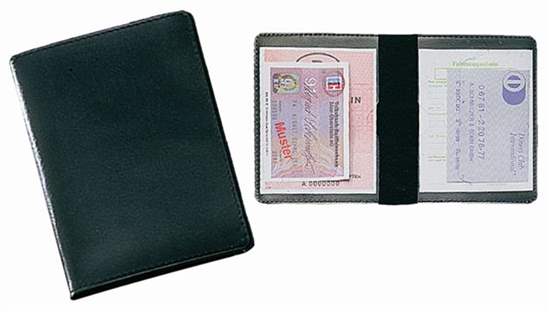 Sp-175-50 CreativDesign Ausweistasche "LederfaserstoffGebugt" schwarz
