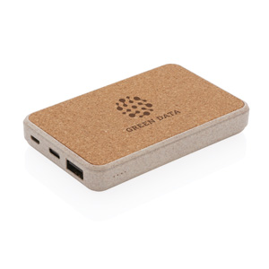 P322.229 Kork und Weizen 5.000 mAh Pocket-Powerbank